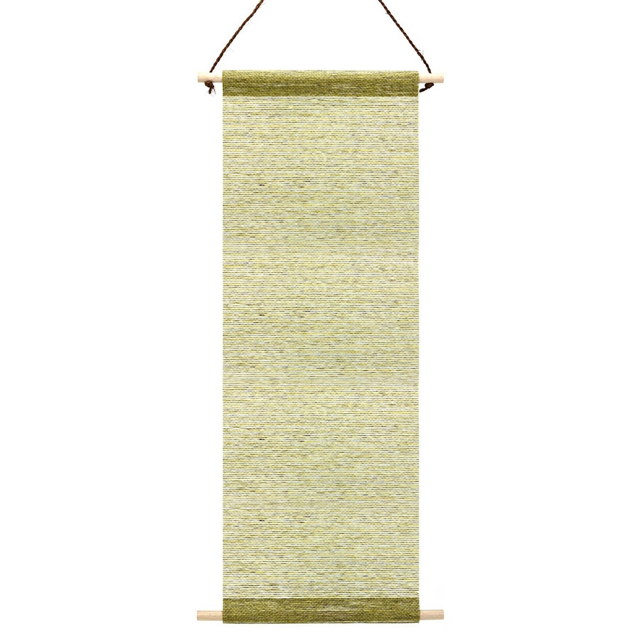 花こよみ　紙帳タペストリー29×83㎝  鶸色(ひわいろ）