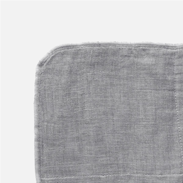 蚊帳織りブランケット-おくるみ- 備長炭オーガニックコットン グレー