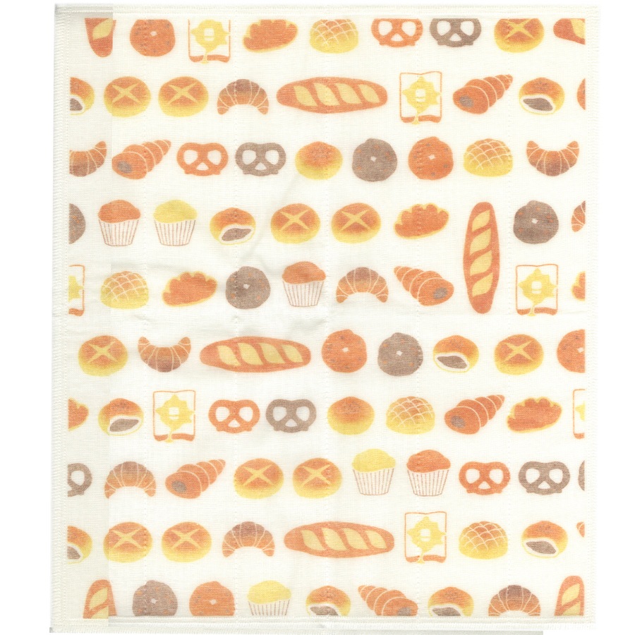 絵便りふきん パン柄