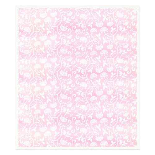 絵便りふきん 唐草花模様