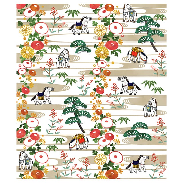 絵便りふきん　午