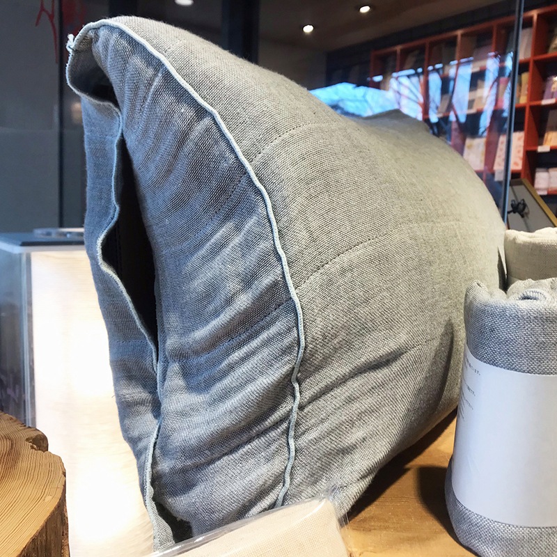 蚊帳織り枕カバー　備長炭オーガニックコットン　グレー