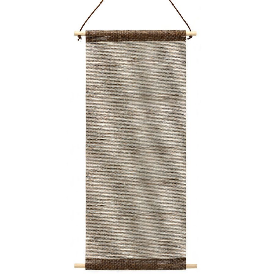 花こよみ　紙帳タペストリー35×83㎝ 弁柄色(べんがらいろ）