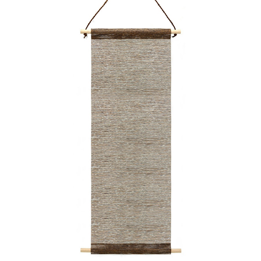 花こよみ　紙帳タペストリー29×83㎝ 弁柄色(べんがらいろ）