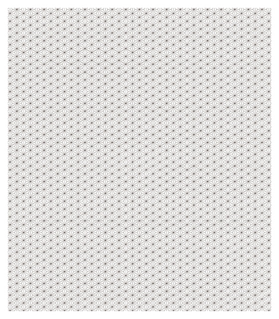 絵便りふきん　麻の葉文様-薄墨色 （うすずみいろ）