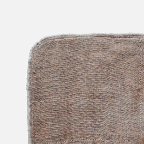 蚊帳織りスローブランケット　備長炭オーガニックコットン　ブラウン