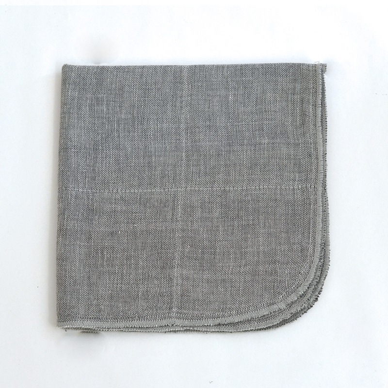 蚊帳織りタオル -ハンドタオル- 備長炭オーガニックコットン グレー