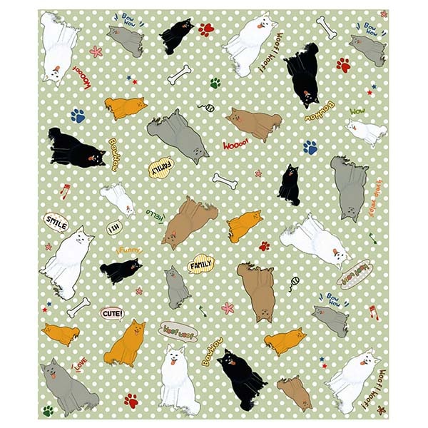 絵便りふきん ドットと犬