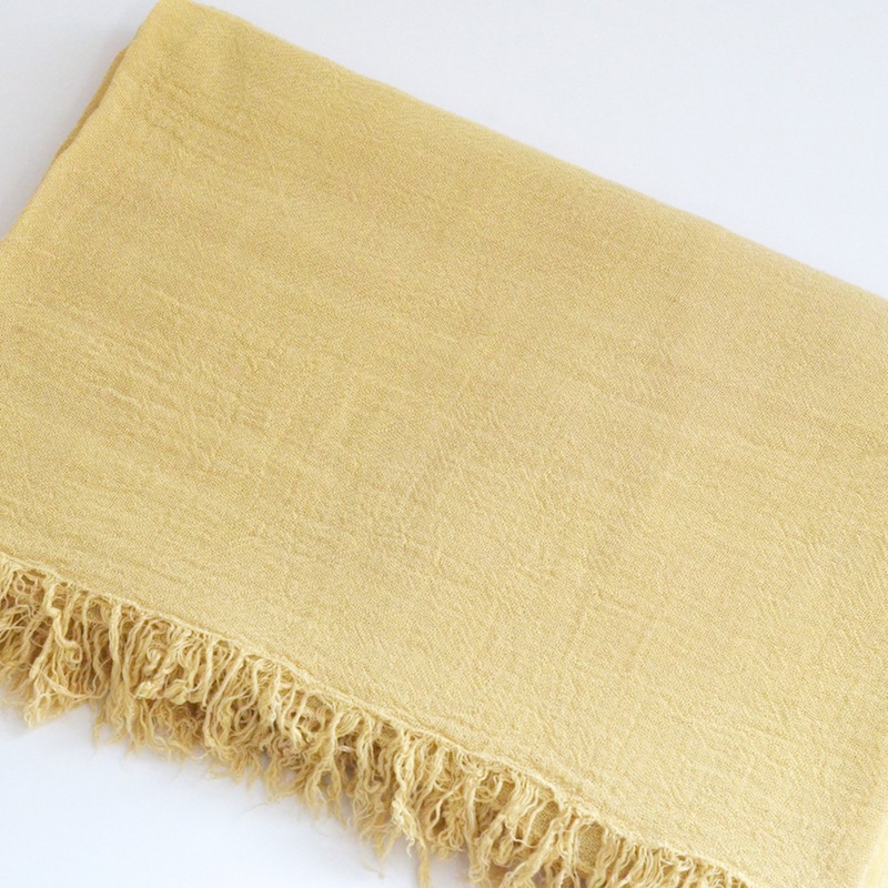 アダンの蚊帳ストールショール ワイド 刈安