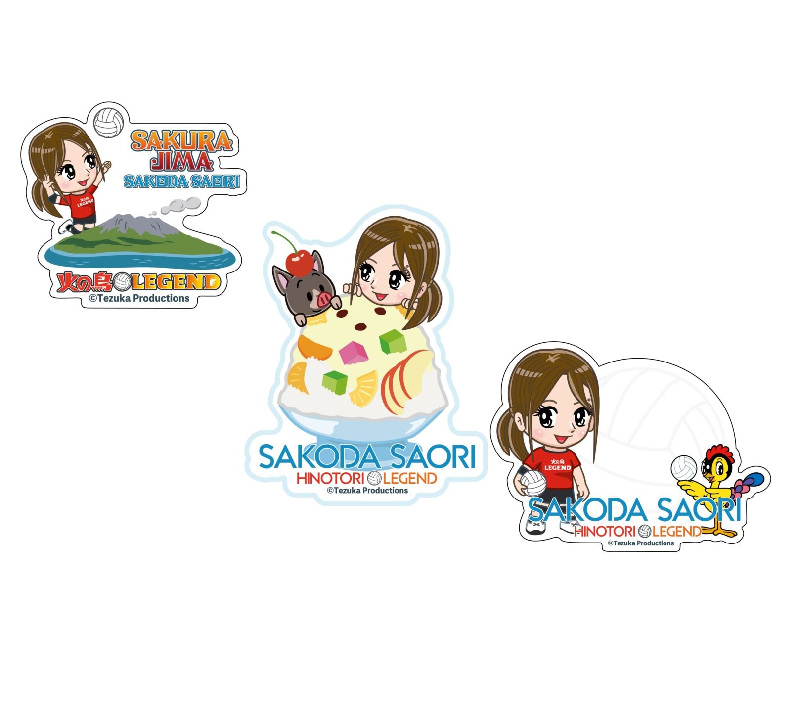 HINOTORI LEGEND×SAKODA SAORI 耐光耐水ステッカー
