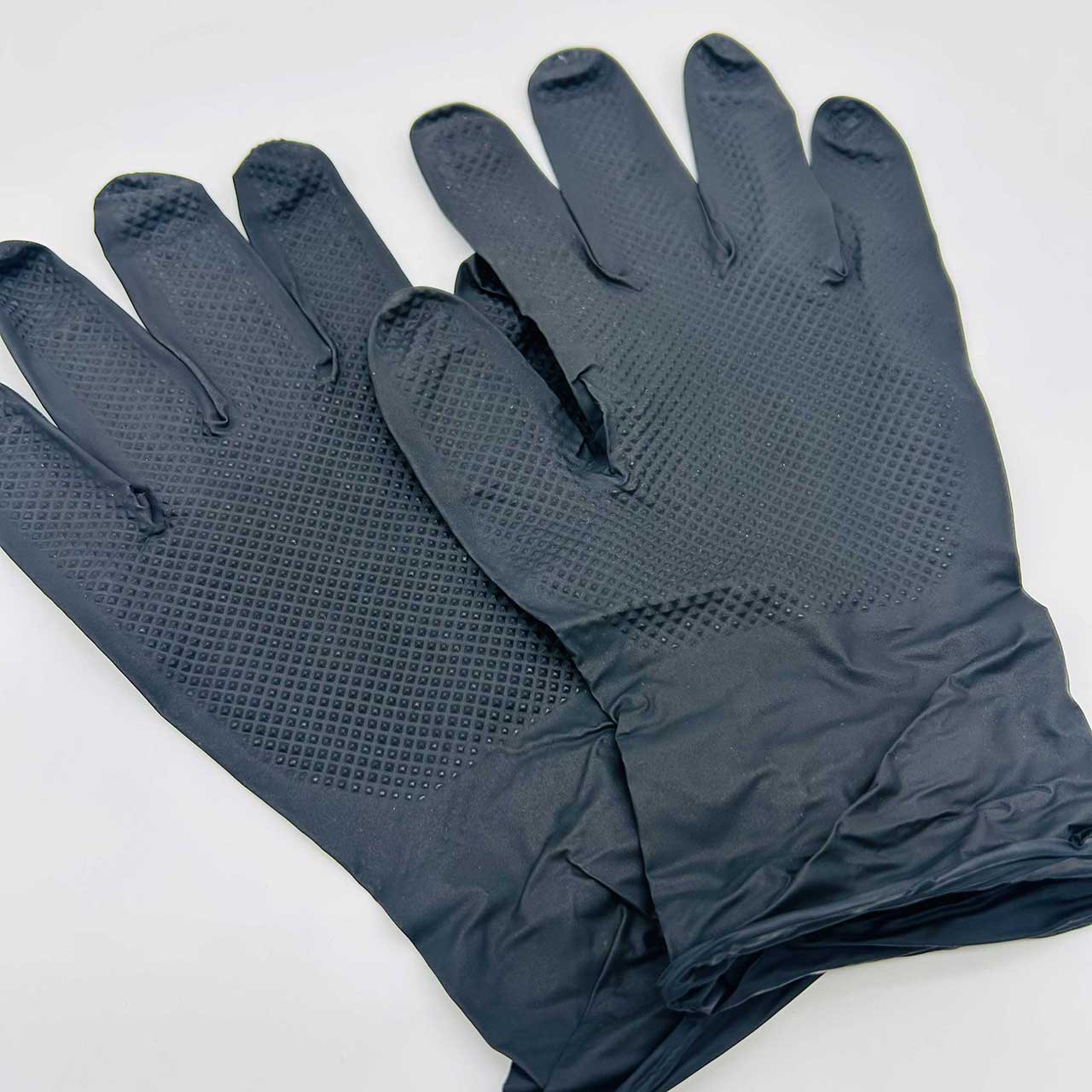 高グリップ力！高耐久！帯電防止！ニトリル手袋「ブラック ニトリル