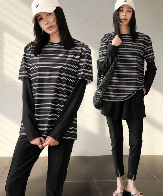 【紫外線カット率99％以上】水着 レディース 体型カバー ラッシュガード 3点セット