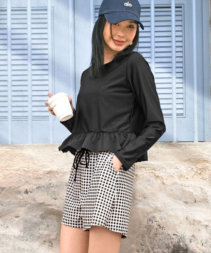 【紫外線カット率 99％以上】水着 レディース 体型カバー ラッシュガード 2点セット UPF50+ uvカット フィットネス 水陸両用 セットアップ セパレート