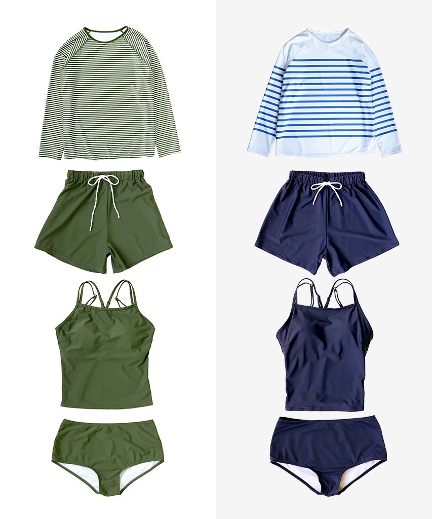 【紫外線カット率99％以上】体型カバー ラッシュガード 付き キャミソール 水着 セットアップ ヨガ ピラティス