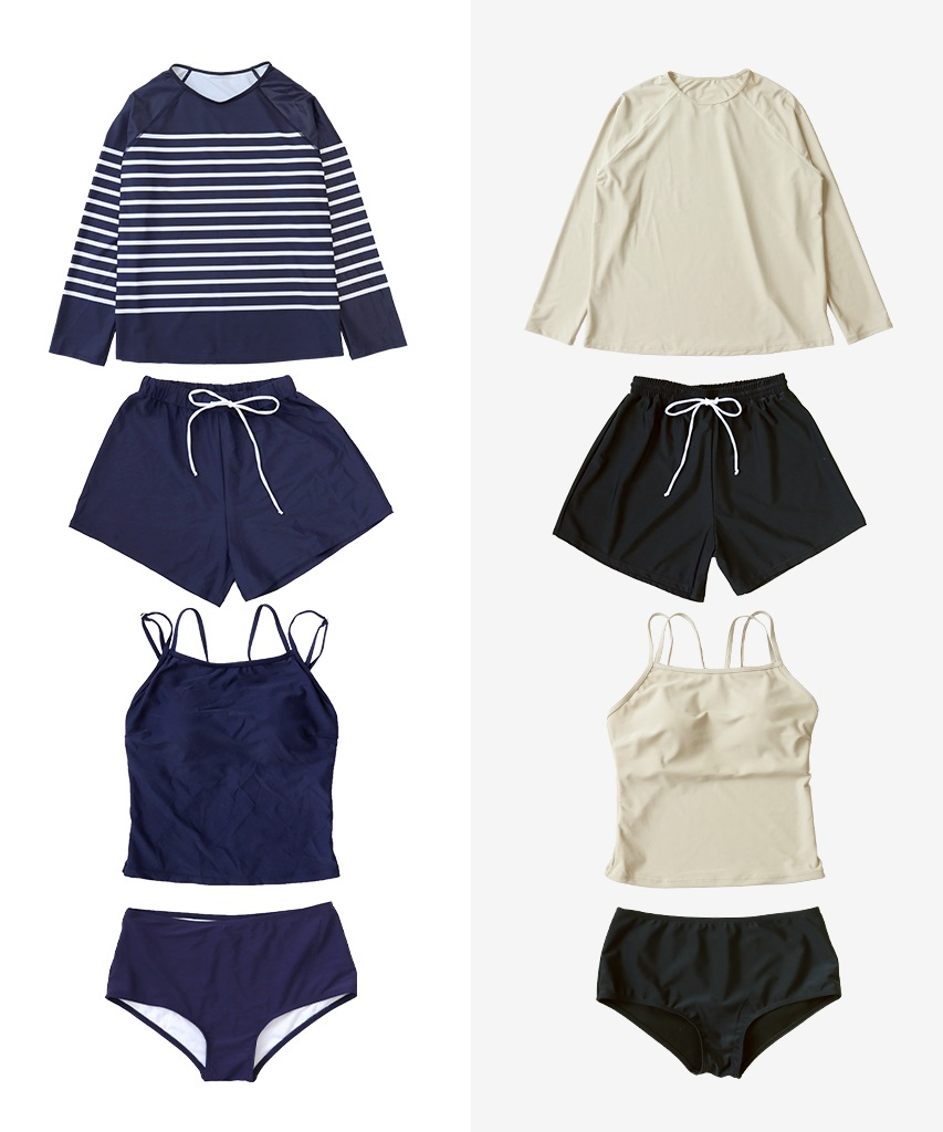 【紫外線カット率99％以上】体型カバー ラッシュガード 付き キャミソール 水着 セットアップ ヨガ ピラティス