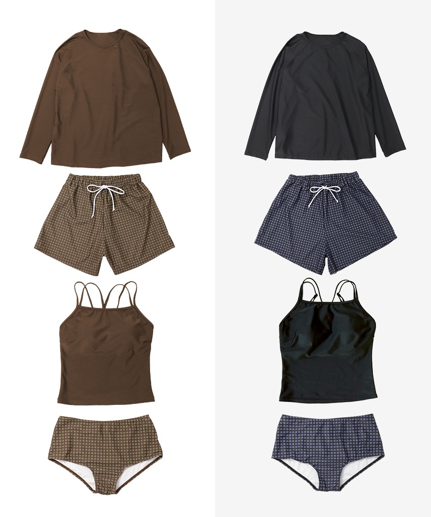 【紫外線カット率99％以上】体型カバー ラッシュガード 付き キャミソール 水着 セットアップ ヨガ ピラティス