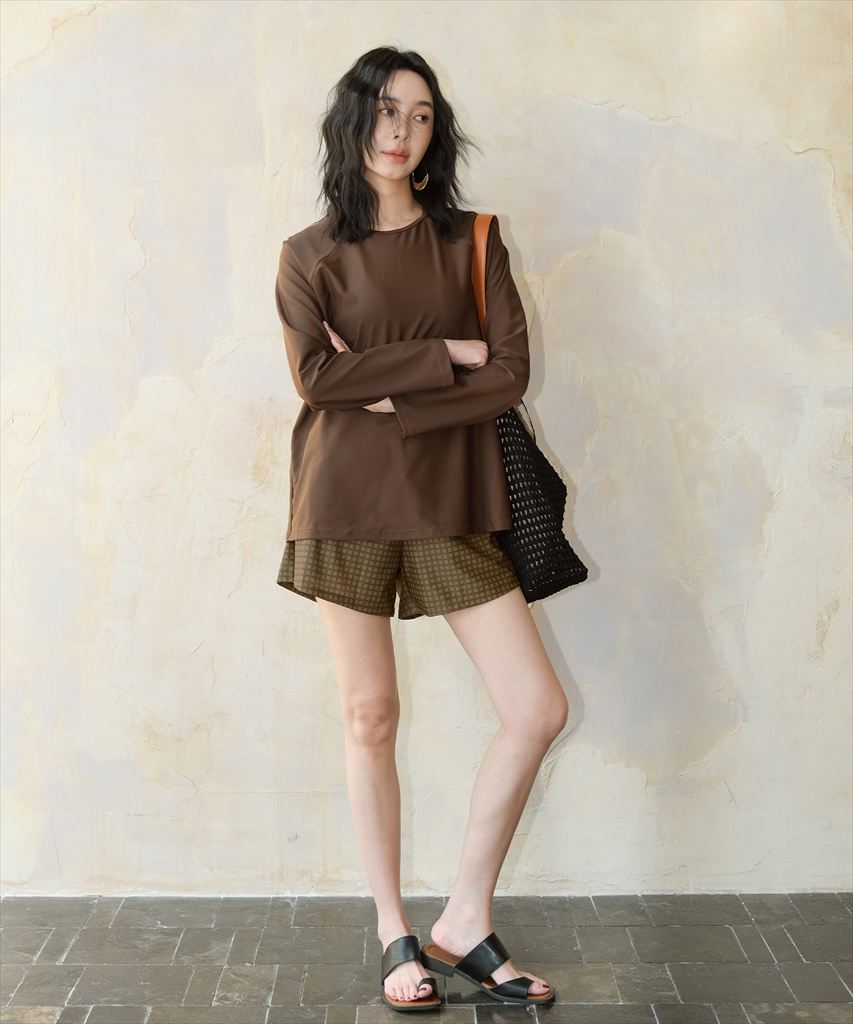 【紫外線カット率99％以上】体型カバー ラッシュガード 付き キャミソール 水着 セットアップ ヨガ ピラティス