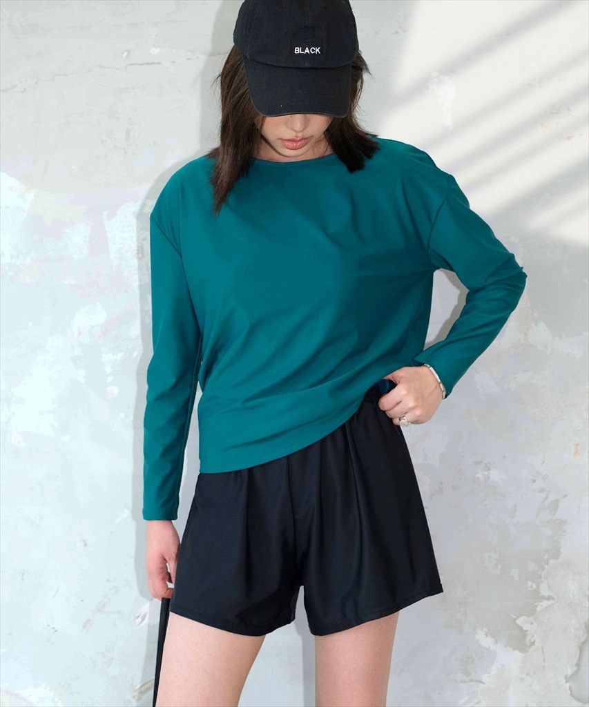 【紫外線カット率99%以上】バックシャン ラッシュガード 付き ホルターネック タンキニ 体型カバー 水着 セットアップ ヨガ ピラティス