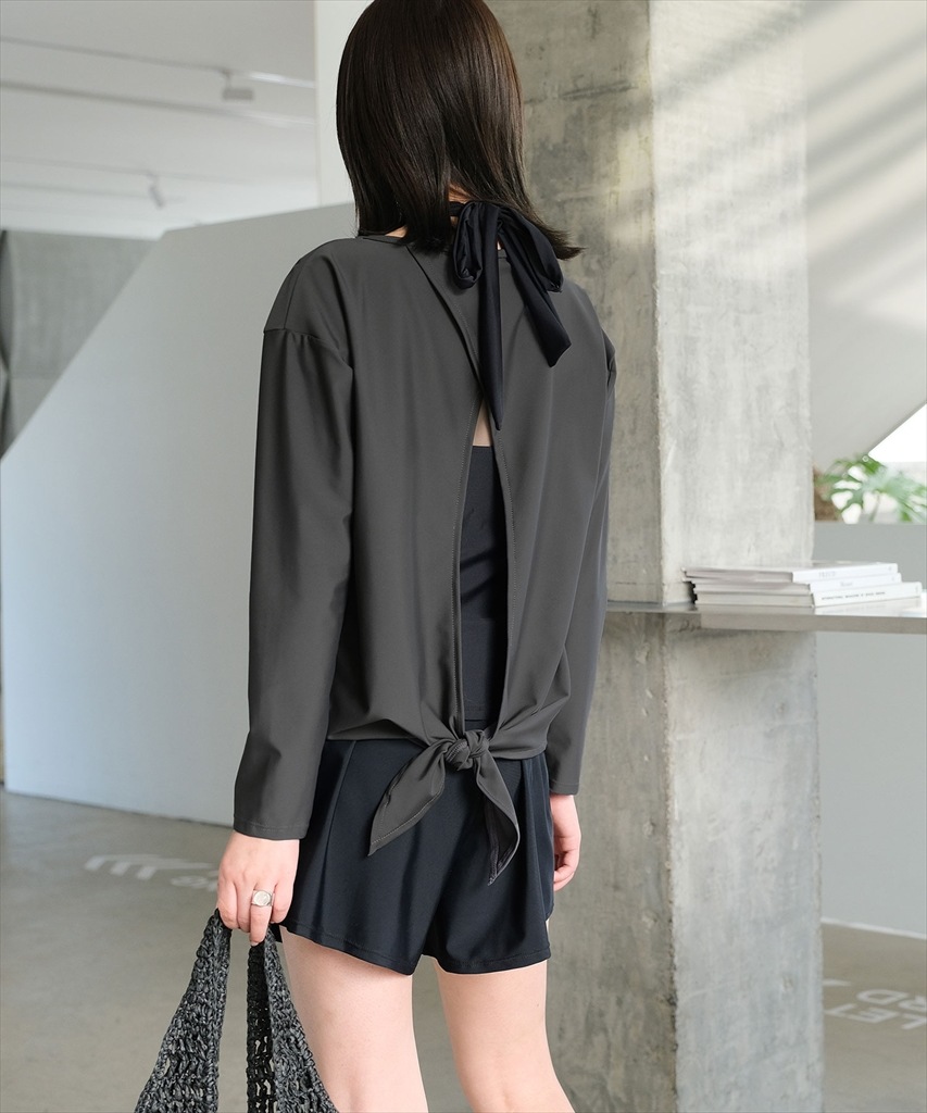 【紫外線カット率99%以上】バックシャン ラッシュガード 付き ホルターネック タンキニ 体型カバー 水着 セットアップ ヨガ ピラティス