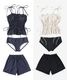 シャーリング フリル キャミソール 水着 セットアップ キャミソールビキニ ショートパンツ 3点セット