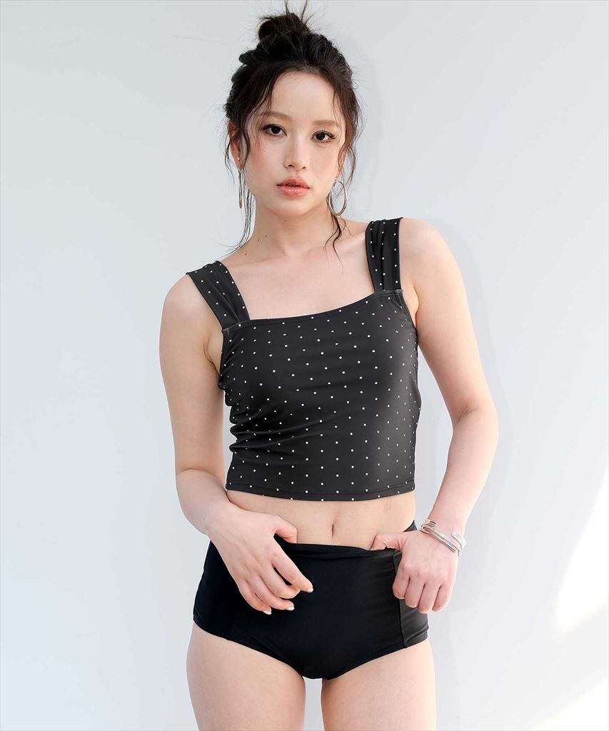 2025年新作新品未使用タンキニセット大人デザインスイムウェア15L水着 SEA ANGEL 2025新作 タンキニ水着 レディース 体型カバー 3点セット