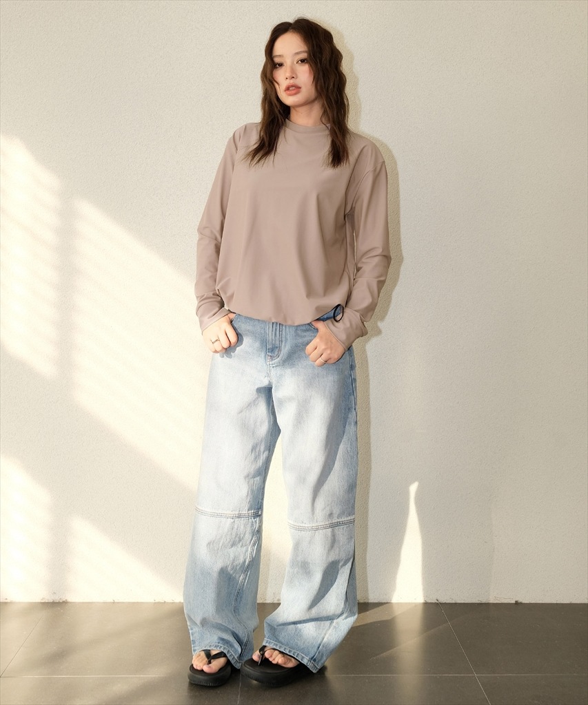 【紫外線カット率99%以上】ドロスト ラッシュガード 付き 体型カバー キャミソール 水着 セットアップ 5点セット