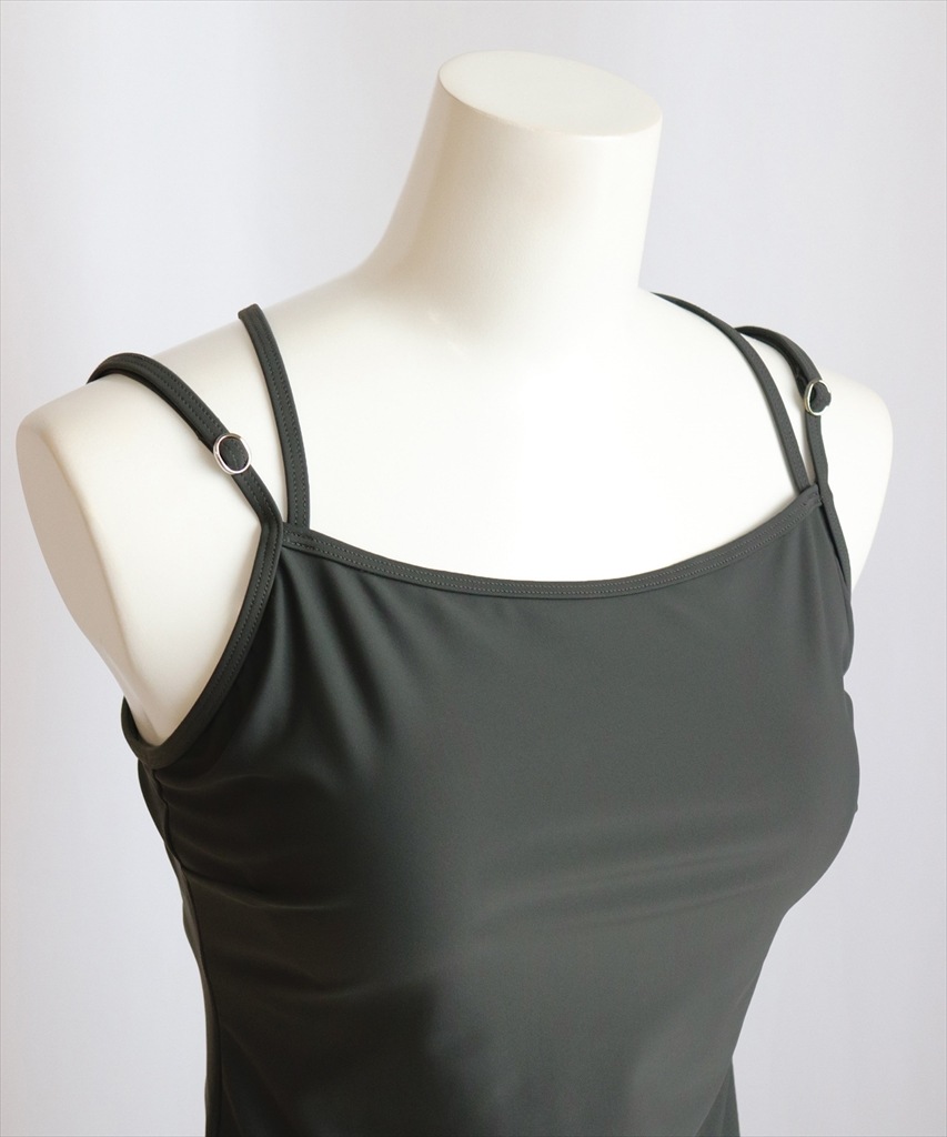 【紫外線カット率99%以上】ドロスト ラッシュガード 付き 体型カバー キャミソール 水着 セットアップ 5点セット