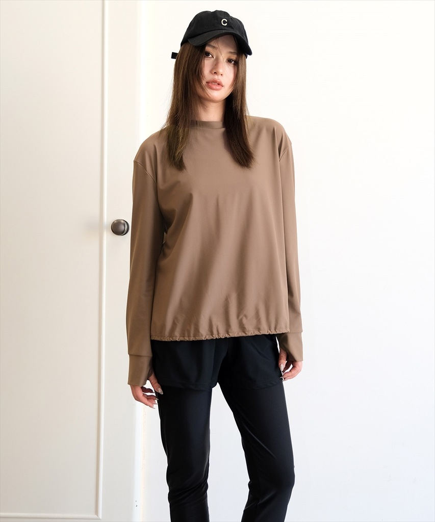 【紫外線カット率99%以上】ドロスト ラッシュガード 付き 体型カバー キャミソール 水着 セットアップ 5点セット