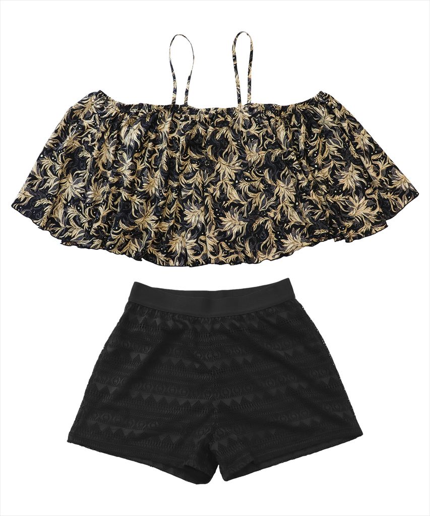 【2025年新作】カバーアップ オフショルダー キャミソール セットアップ 体型カバー レディース