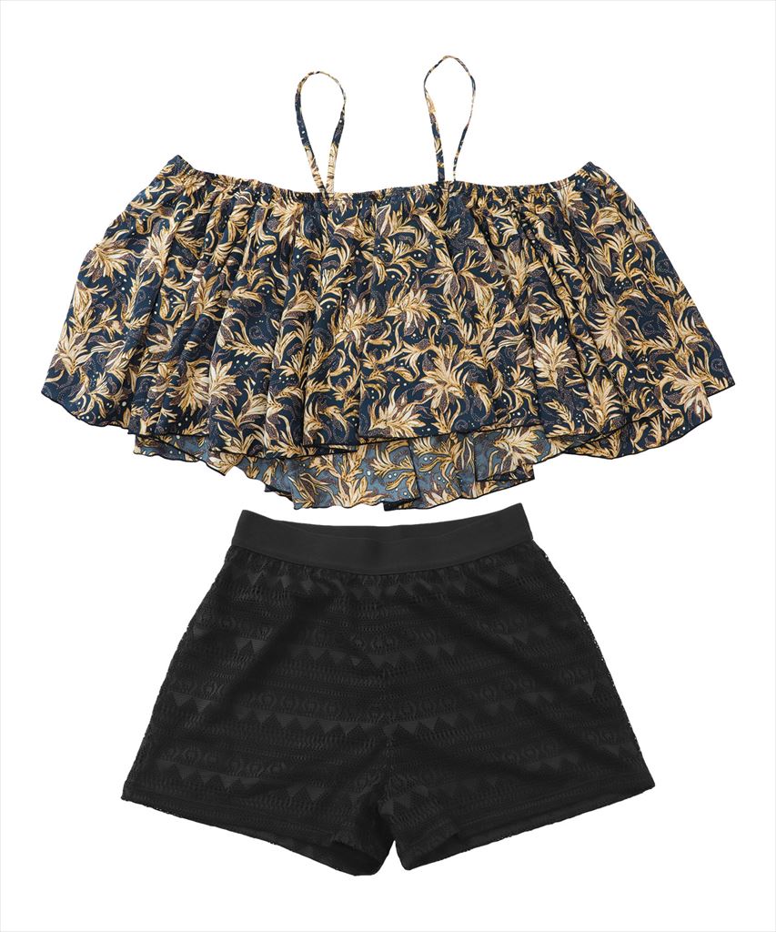 【2025年新作】カバーアップ オフショルダー キャミソール セットアップ 体型カバー レディース