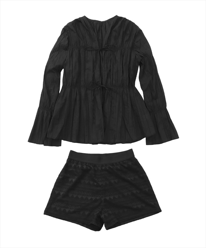 【2025年新作】カバーアップ ギャザー ブラウス セットアップ 体型カバー レディース