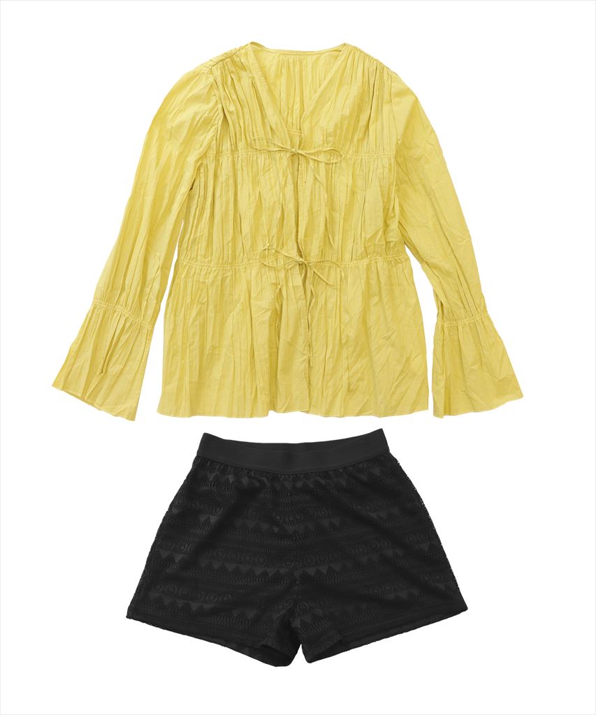 【2025年新作】カバーアップ ギャザー ブラウス セットアップ 体型カバー レディース