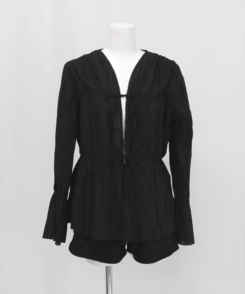 【2025年新作】カバーアップ ギャザー ブラウス セットアップ 体型カバー レディース