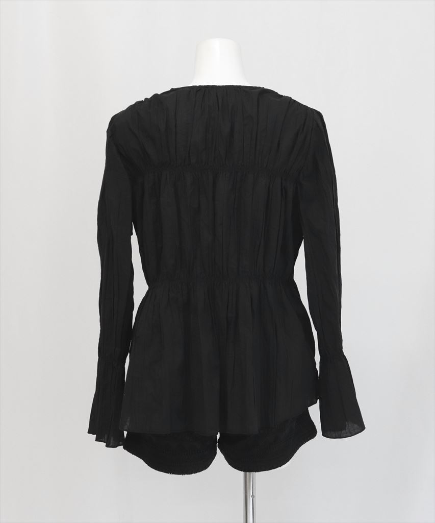 【2025年新作】カバーアップ ギャザー ブラウス セットアップ 体型カバー レディース