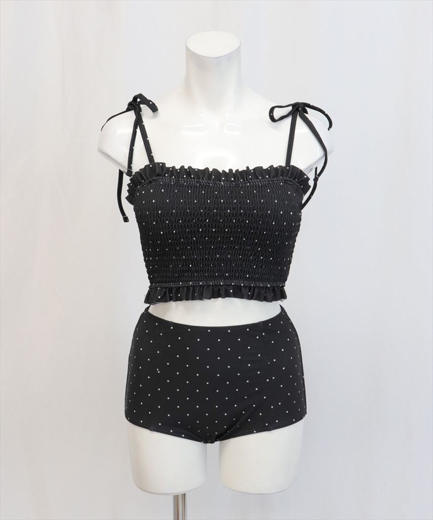 水着 レディース シャーリング ビキニ セットアップ 2点セット セパレート