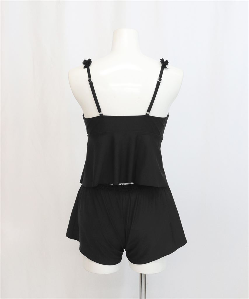 水着 レディース 体型カバー ビキニ セットアップ 3点セット キャミソール ショートパンツ