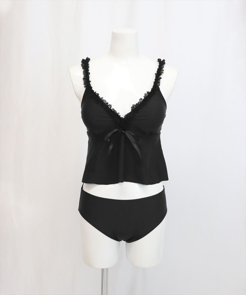 水着 レディース 体型カバー ビキニ セットアップ 3点セット キャミソール ショートパンツ