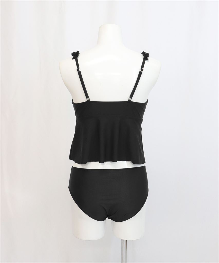 水着 レディース 体型カバー ビキニ セットアップ 3点セット キャミソール ショートパンツ