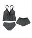 水着 レディース 体型カバー ビキニ セットアップ 3点セット キャミソール ショートパンツ