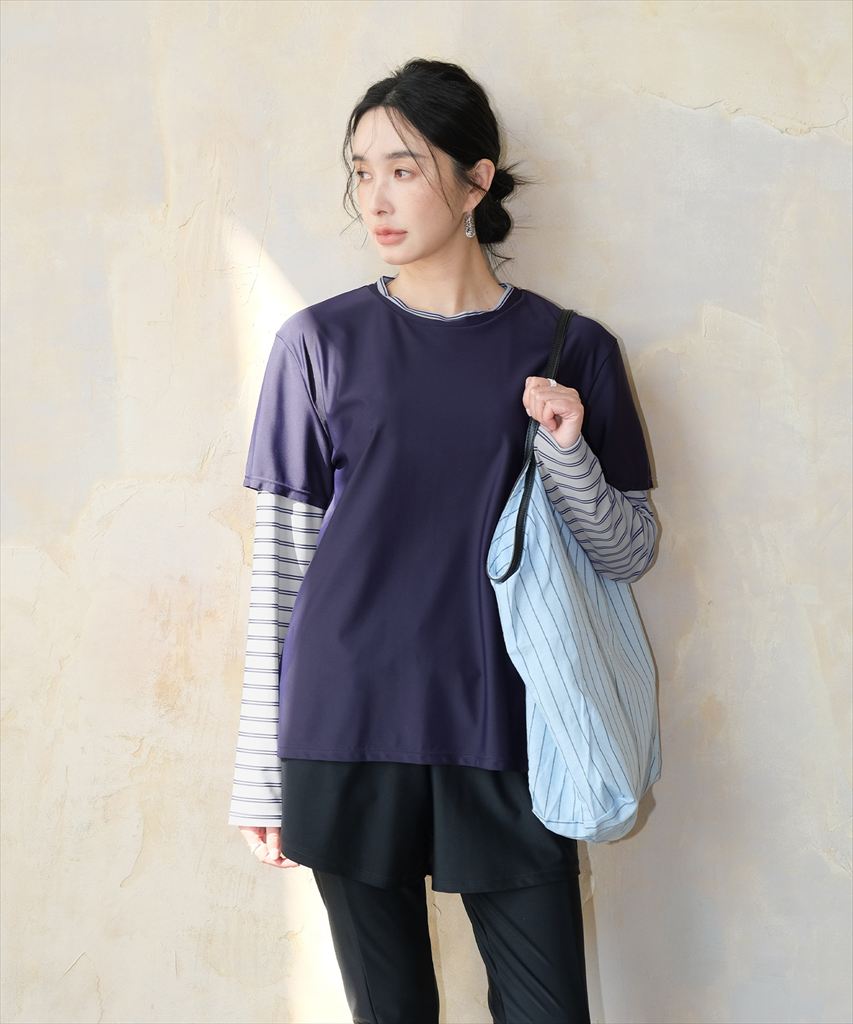 【紫外線カット率99％以上】水着 レディース 体型カバー ラッシュガード 3点セット