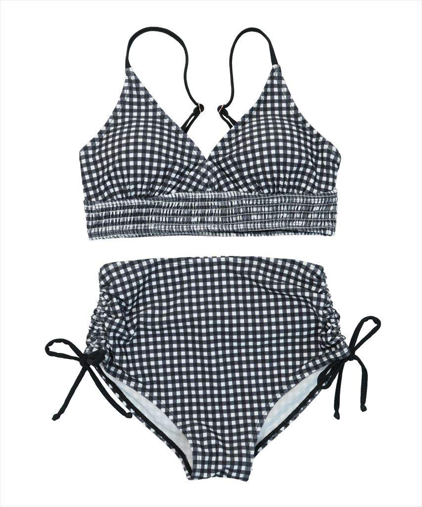 水着 レディース シャーリング ドロスト ビキニ 2点セット セットアップ セパレート