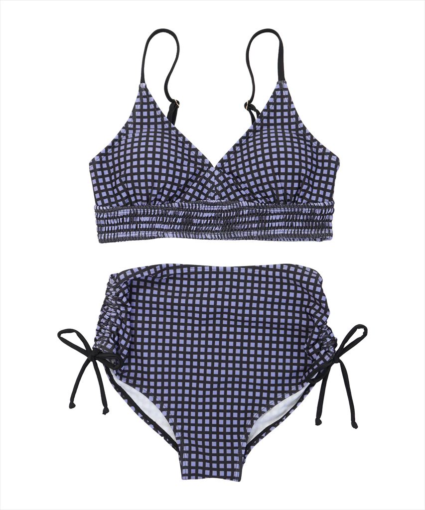 水着 レディース シャーリング ドロスト ビキニ 2点セット セットアップ セパレート