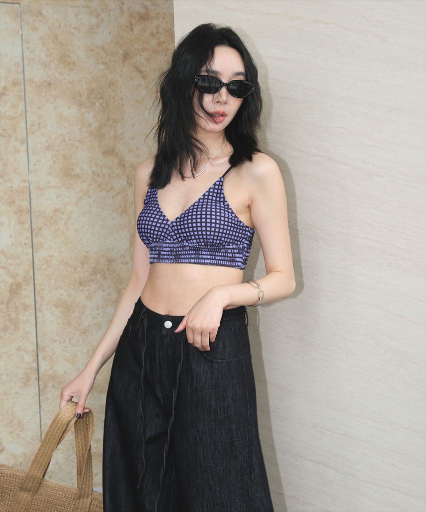 水着 レディース シャーリング ドロスト ビキニ 2点セット セットアップ セパレート