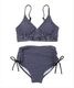 水着 レディース シャーリング ドロスト ビキニ 2点セット セットアップ セパレート