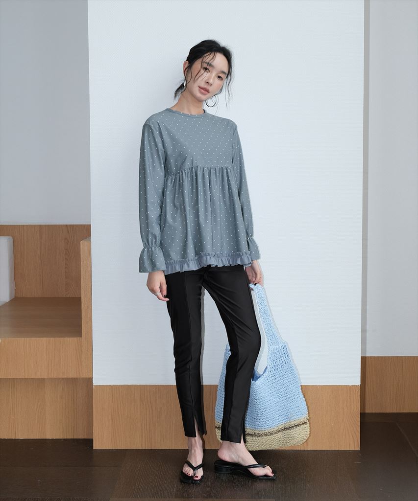 【UVカット】水着 レディース 体型カバー ラッシュガード 2点セット UPF50+ uvカット フィットネス 水陸両用 レギンス 付き セットアップ セパレート