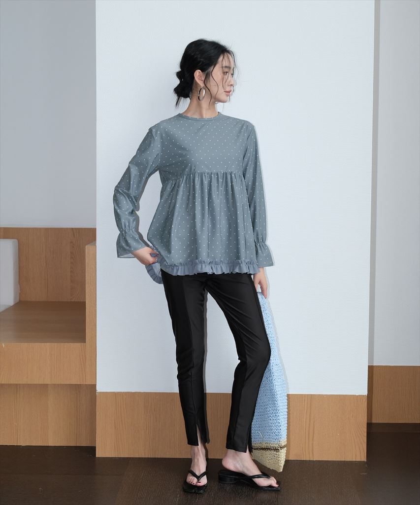 【UVカット】水着 レディース 体型カバー ラッシュガード 2点セット UPF50+ uvカット フィットネス 水陸両用 レギンス 付き セットアップ セパレート