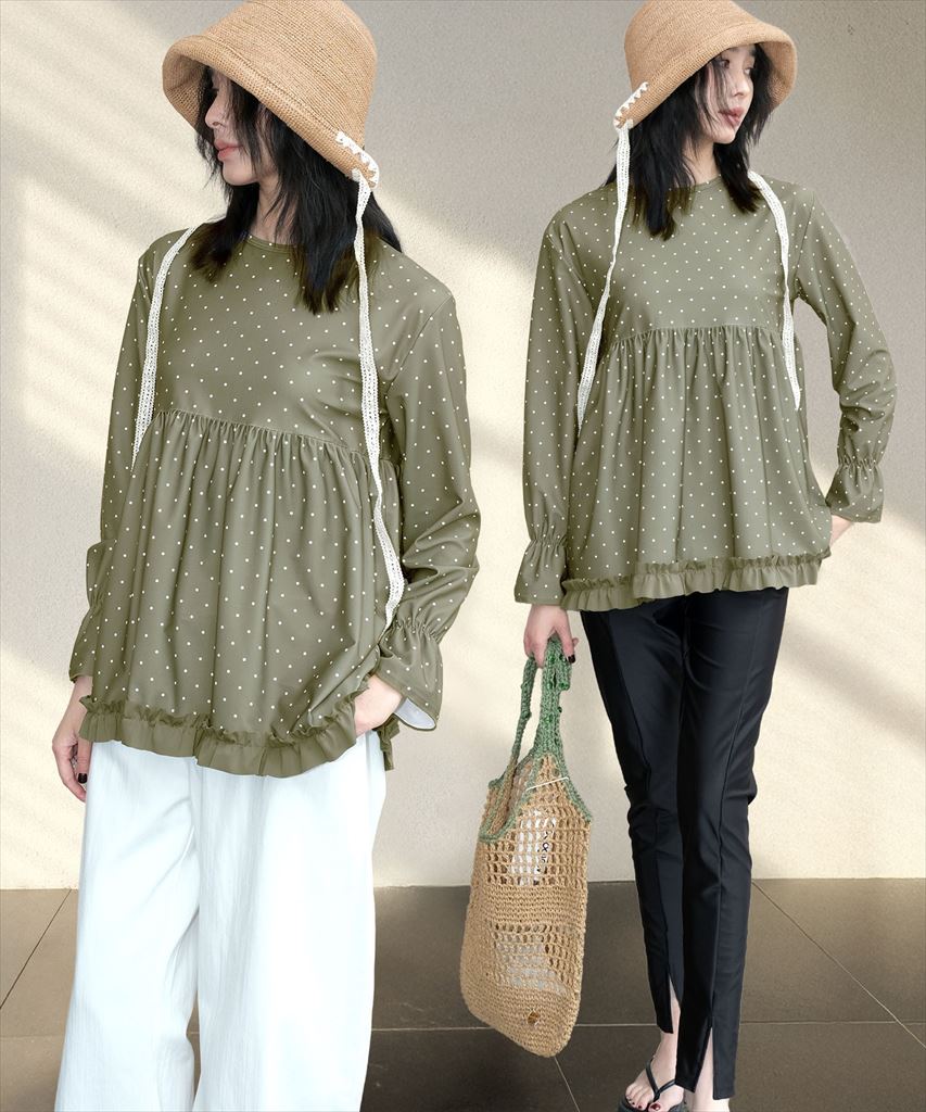 【UVカット】水着 レディース 体型カバー ラッシュガード 2点セット UPF50+ uvカット フィットネス 水陸両用 レギンス 付き セットアップ セパレート