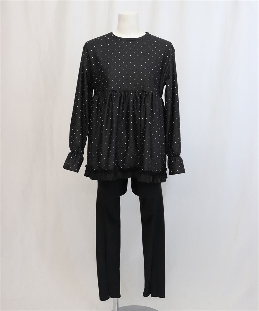 【UVカット】水着 レディース 体型カバー ラッシュガード 2点セット UPF50+ uvカット フィットネス 水陸両用 レギンス 付き セットアップ セパレート