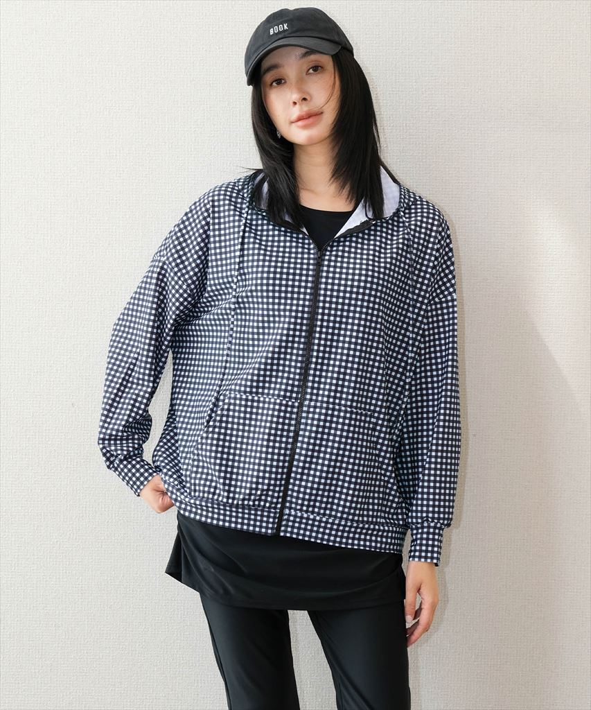 【UVカット率 99%以上/UPF50+】レディース水着 長袖ラッシュガード ジップパーカー タンキニ スカートレギンス 付き 4点セット 水陸両用 フィンガーホール付きラッシュガードパーカー フィットネス セパレート セットアップ