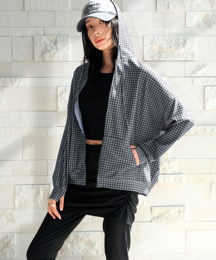 【UVカット率 99%以上/UPF50+】レディース水着 長袖ラッシュガード ジップパーカー タンキニ スカートレギンス 付き 4点セット 水陸両用 フィンガーホール付きラッシュガードパーカー フィットネス セパレート セットアップ